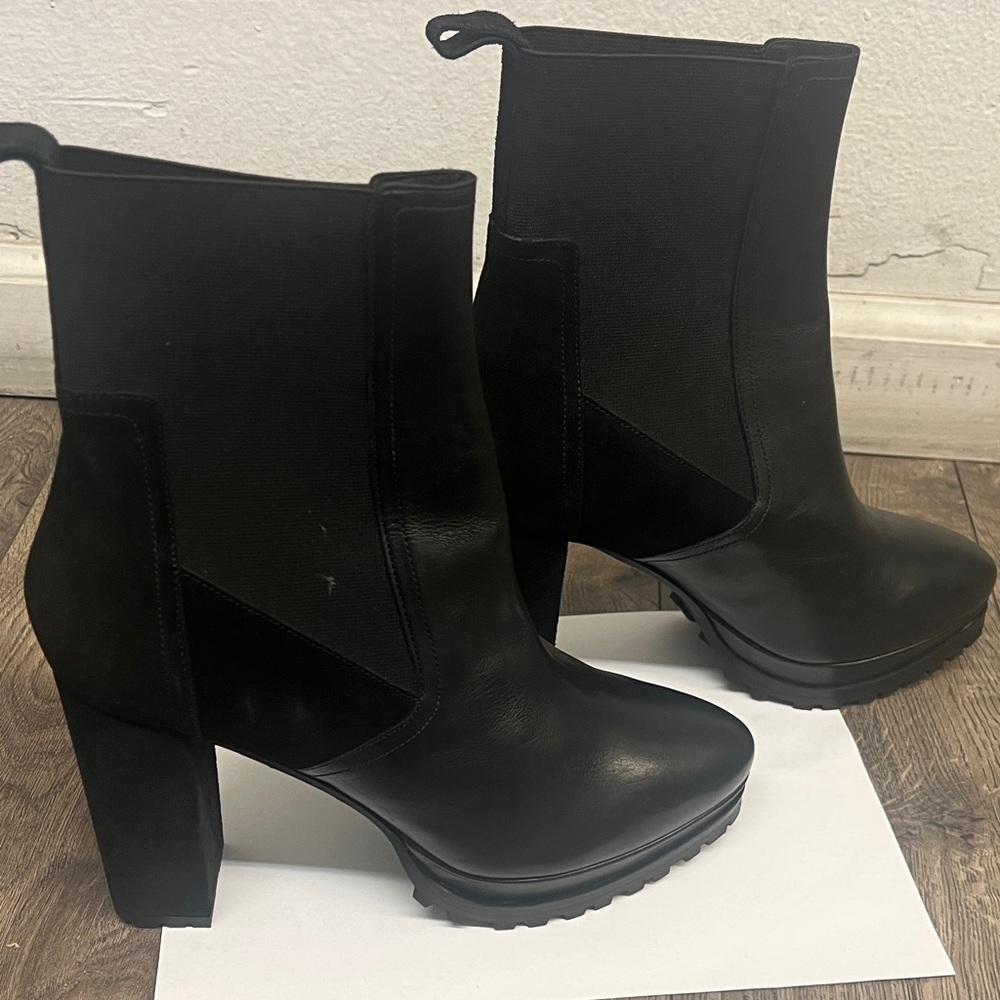 All Saints Black Heeled Boots